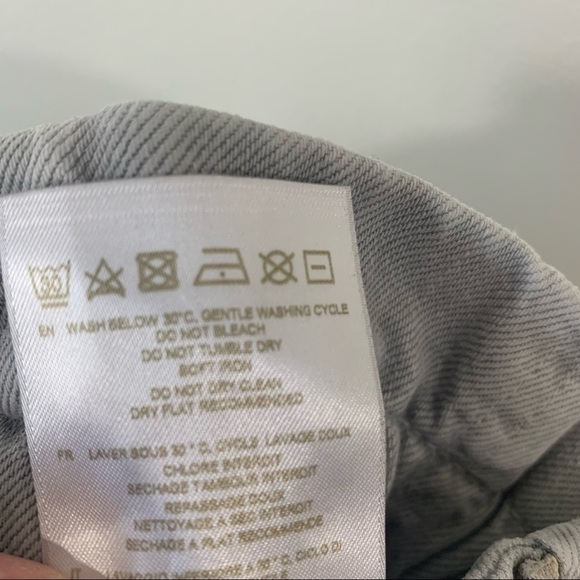 IRO Clichy High-waisted Gathered Denim Shorts in Light Grey size 38 - Picture 12 of 13